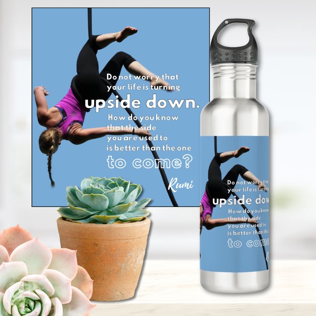 Botella De Agua Enfrentar el cambio Inspirador (Subido por el creador)