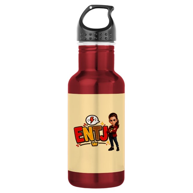 Botella De Agua ENTJ — A Conquistadora Visionária (Anverso)