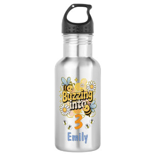 Botella De Agua Entrando con Nombre y Edad Personalizados Cumpleañ
