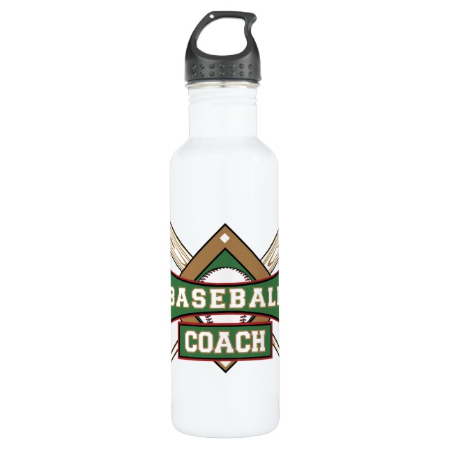 Botella De Agua Entrenador de béisbol (Anverso)