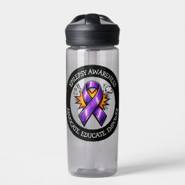 Botella De Agua Epilepsy Awareness | Purple Awareness Ribbon