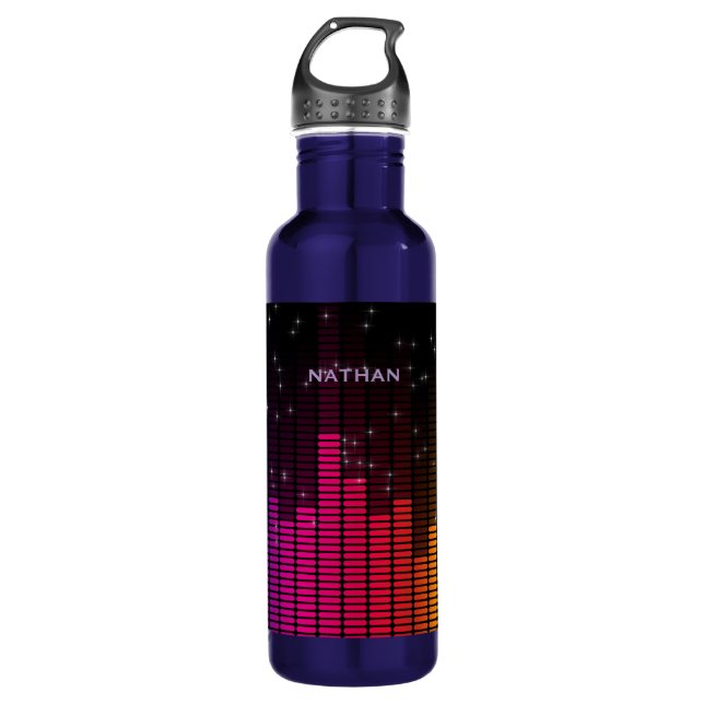 Botella De Agua Equalizer Disco Ilumina Volumen de Música Personal (Anverso)
