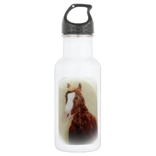 Botella De Agua equino Art Brown Horse