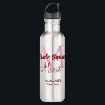 Botella De Agua Equipo de la novia agregar nombre monograma dama d<br><div class="desc">diseño hermoso</div>