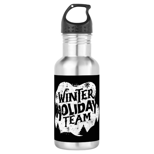 Botella De Agua Equipo de Navidades de invierno (Anverso)