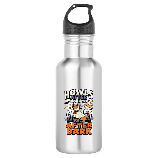 Botella De Agua Equipo de Perro de Halloween Boo (5) (Anverso)
