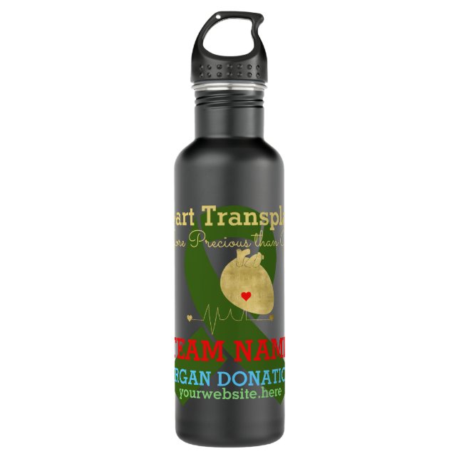Botella De Agua Equipo de trasplante cardíaco Personalizable Cinta (Anverso)