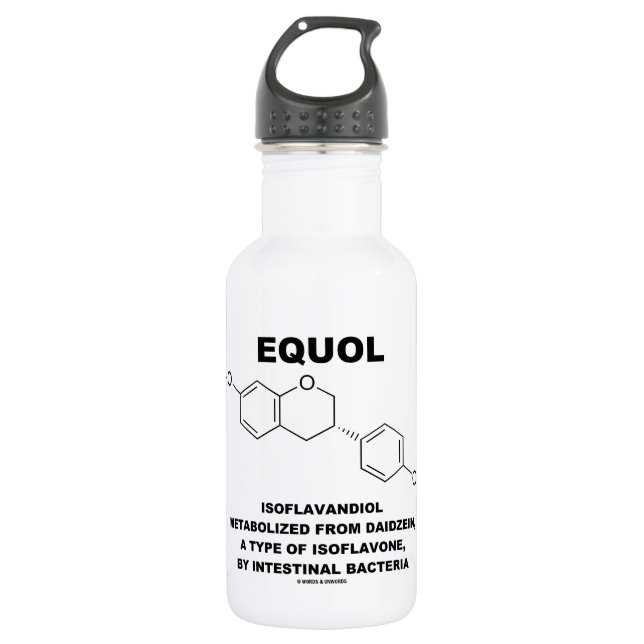 Botella De Agua Equol Isoflavandiol metabolizado de Daidzein (Anverso)