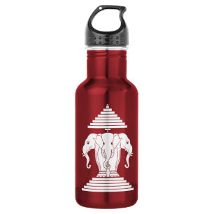 Botella De Agua Erawan tres dirigió Lao del elefante/la bandera d