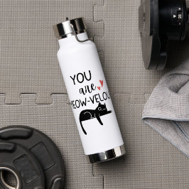 Botella De Agua 'Eres Meow-veloso' Adorables Amantes de Gatos Dulc
