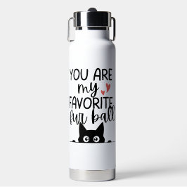 Botella De Agua 'Eres Mi Bola De Pelo Favorita' Adorable y Diverti