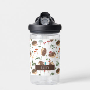 Botella De Agua Erizo Lindo Hongo Bosque Animal Niños