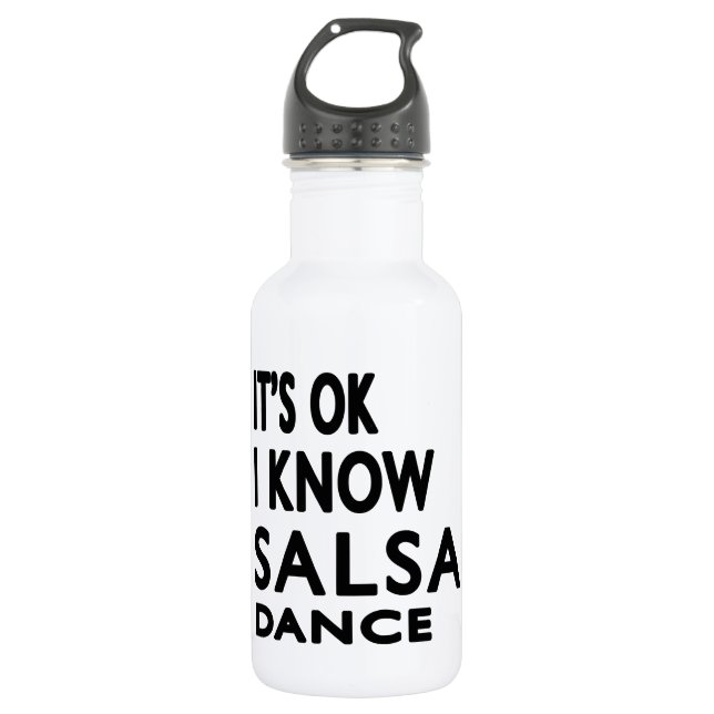 Botella De Agua Es ACEPTABLE yo sabe danza de la salsa (Anverso)
