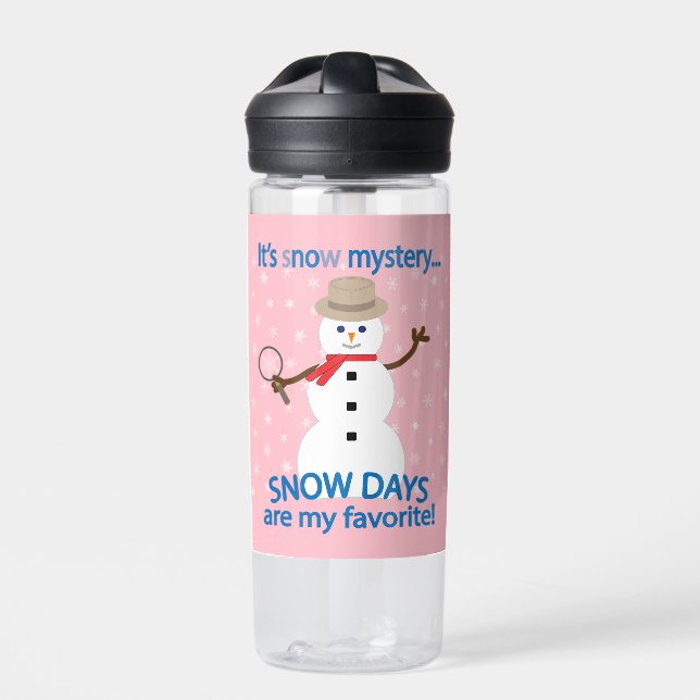 Botella De Agua Es el detective Snowman Pink (Delante)