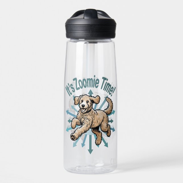 Botella De Agua Es el Doodle dorado de Zoomie Time (Delante)