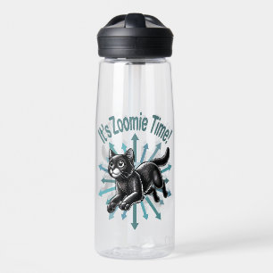 Botella De Agua Es el gato negro de tiempo de Zoomie