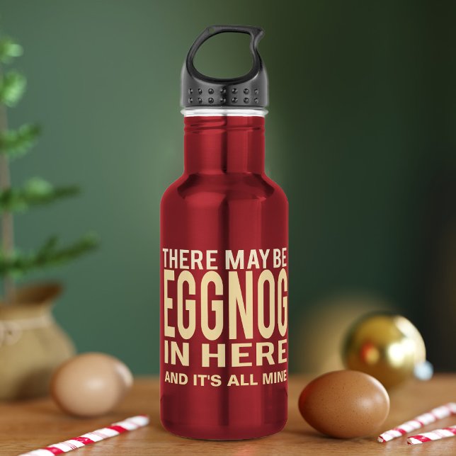 Botella De Agua Es Gracioso Estar Huyendo Aquí Navidades Botella D (There may be eggnog in this water bottle and it's all yours! Just add your name)