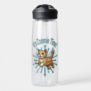 Botella De Agua Es hora de Zoomie gato tigre