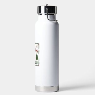 Botella De Agua Es Navidad Pijama Baloncesto Santa Sombrero Árbole