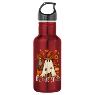 Botella De Agua Es Otoño Y'all Calabaza Divertido Boo