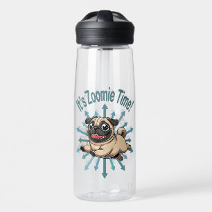 Botella De Agua Es tiempo de Zoomie Pug