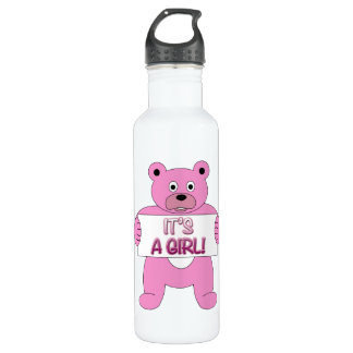 Botella De Agua Es un oso rosa Chica