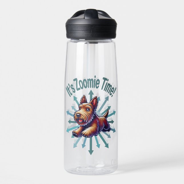 Botella De Agua Es Zoomie Time Brown Scotty (Delante)