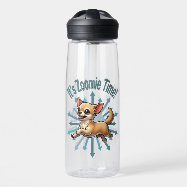 Botella De Agua Es Zoomie Time Chihuahua (Delante)