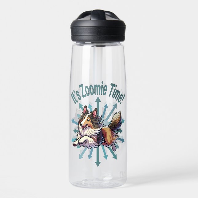 Botella De Agua Es Zoomie Time Collie (Delante)