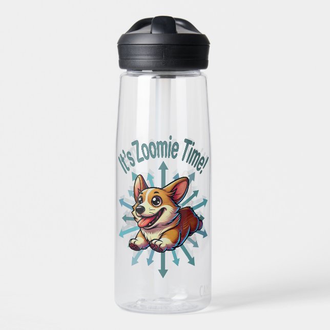 Botella De Agua Es Zoomie Time Corgi (Delante)