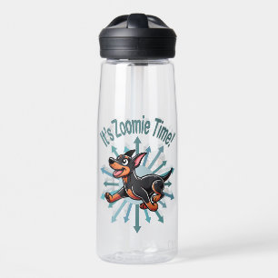 Botella De Agua Es Zoomie Time Doberman Pincher