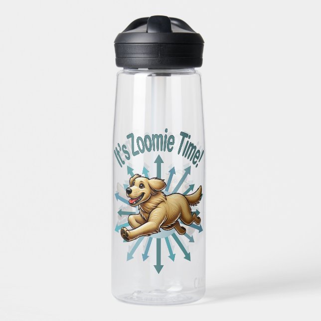 Botella De Agua Es Zoomie Time Golden Retriever (Delante)