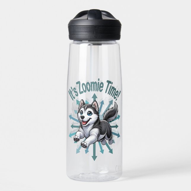 Botella De Agua Es Zoomie Time Husky (Delante)