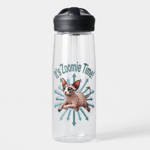 Botella De Agua Es Zoomie Time Sphynx Cat