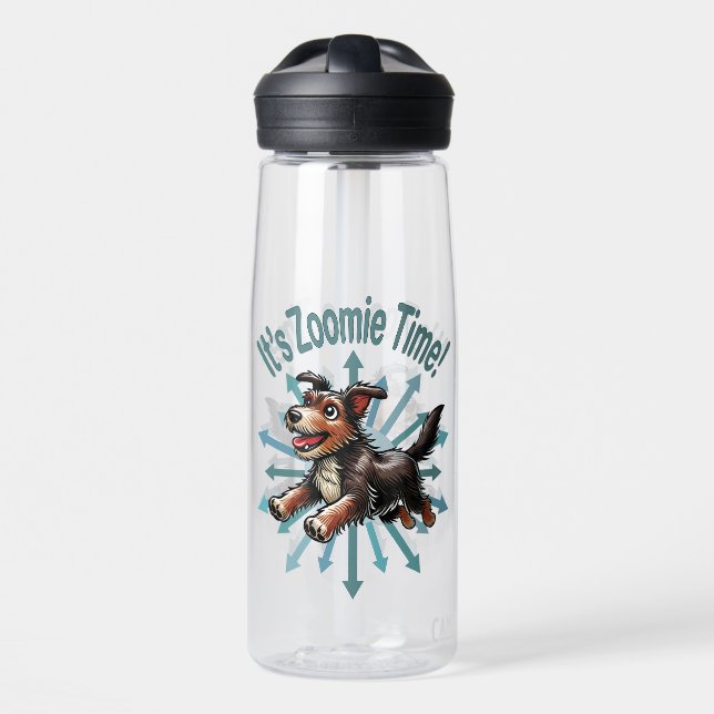 Botella De Agua Es Zoomie Time Terrier Mutt (Delante)