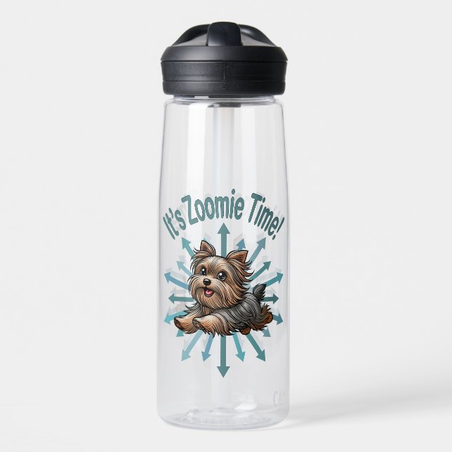 Botella De Agua Es Zoomie Time Yorkshire Terrier (Delante)