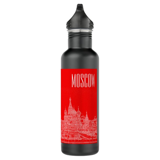 Botella De Agua Esbozo de la Plaza Roja de la Catedral de San Basi (Derecha)