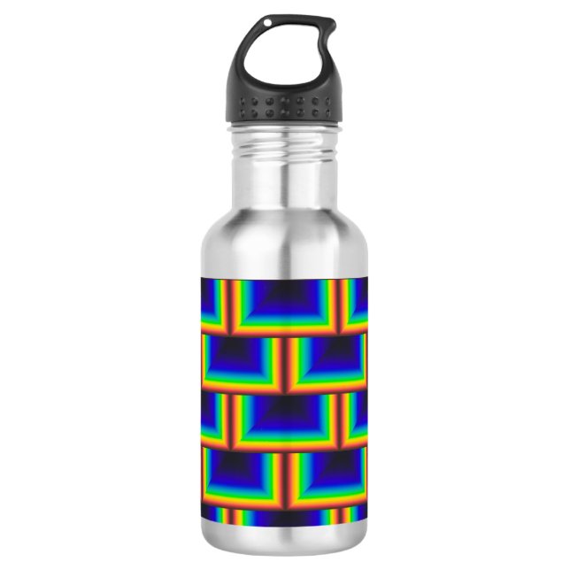 Botella De Agua Escalas cuadradas de espectro solar (Anverso)