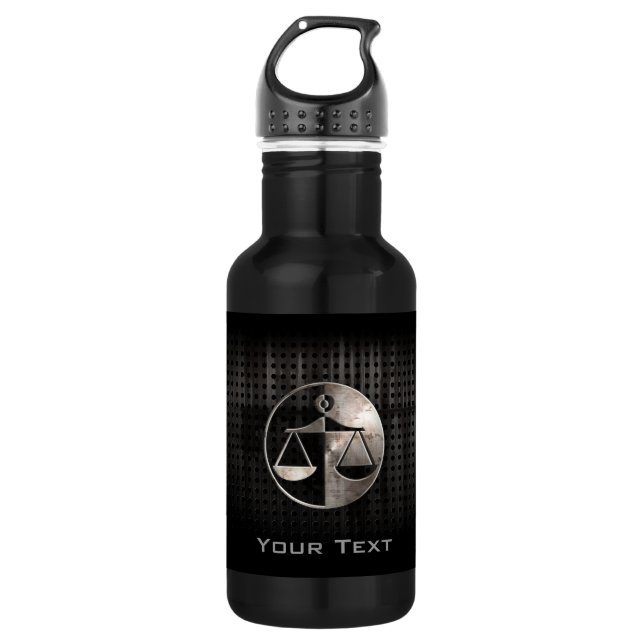 Botella De Agua Escalas rugosas de la justicia (Anverso)