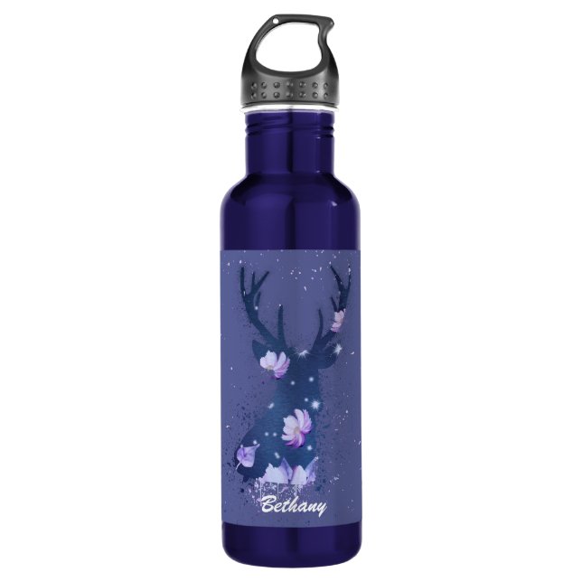 Botella De Agua Escalera floral capilar púrpura (Anverso)