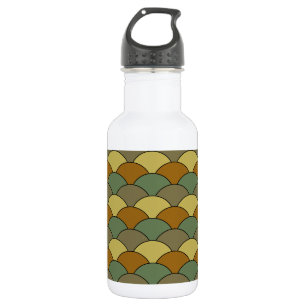 Botella De Agua Escamas de dragón, abanicos, olas, Seigaiha, camuf