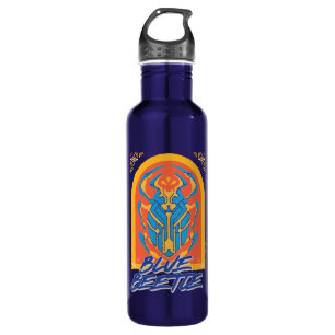 Botella De Agua Escarabajo Azul Scarab Talavera Gráfico