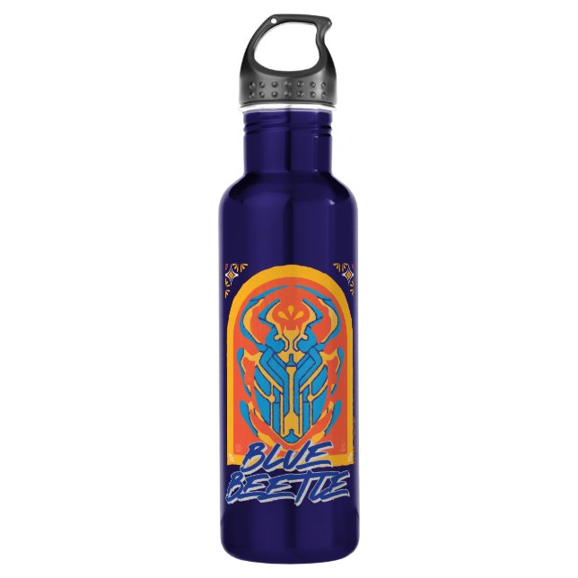 Botella De Agua Escarabajo Azul Scarab Talavera Gráfico (Anverso)