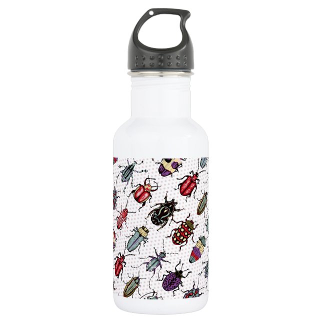 Botella De Agua Escarabajos coloridos (Anverso)