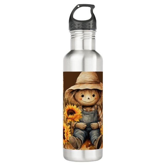 Botella De Agua Escarecrow con girasoles (Anverso)