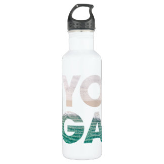 Botella De Agua Escena de Yoga en la Playa