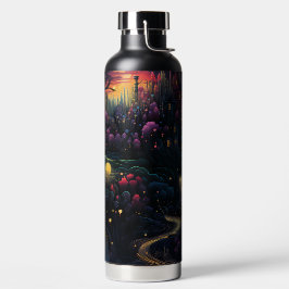 BOTELLA DE AGUA ESCENA ESPELUZNANTE DE NOCHE DE HALLOWEEN