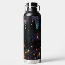 BOTELLA DE AGUA ESCENA ESPELUZNANTE DE NOCHE DE HALLOWEEN