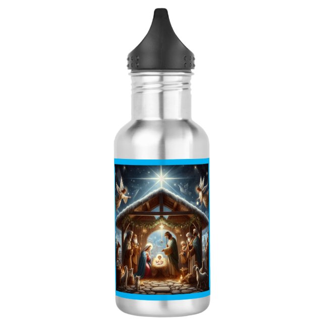Botella De Agua Escena tradicional de la natividad (Izquierda)