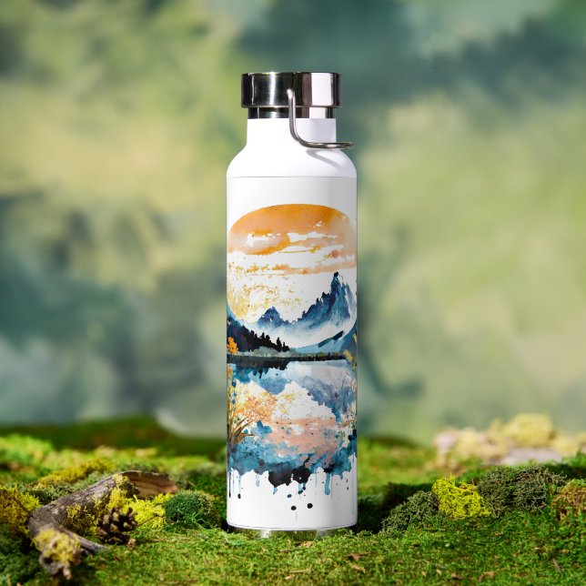 Botella De Agua Escenario de montaña acuático (Exterior)
